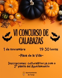 ABIERTO EL PLAZO DE INSCRIPCIÓN PARA EL VI CONCURSO DE DECORACIÓN DE CALABAZAS DE TORIJA