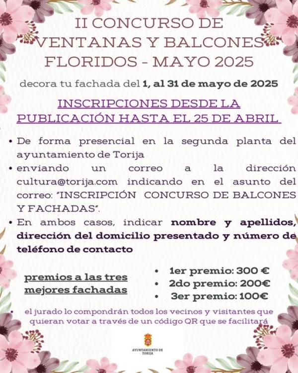 🌺🌸II CONCURSO DE VENTANAS Y BALCONES FLORIDOS - MAYO 2025🌸🌺