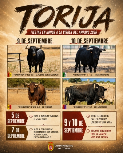 TORIJA PRESENTA LOS TOROS DE LOS ENCIERROS POR EL CAMPO 2026