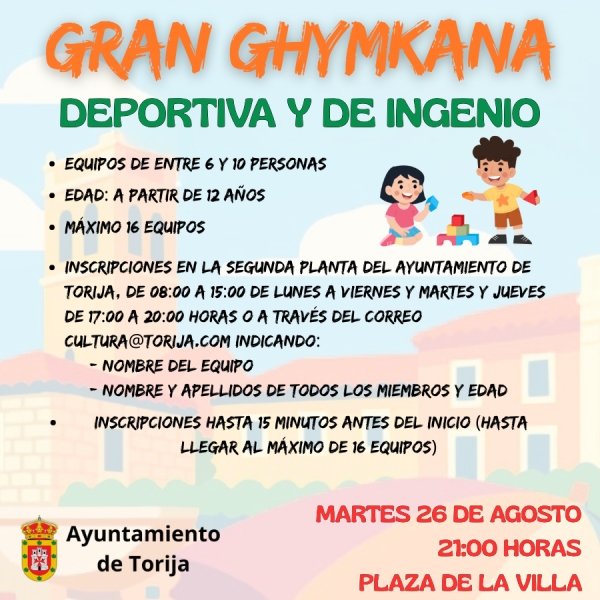 𝗧𝗢𝗥𝗜𝗝𝗔 𝗔𝗖𝗢𝗚𝗘𝗥𝗔́ 𝗨𝗡𝗔 𝗚𝗥𝗔𝗡 𝗚𝗬𝗠𝗞𝗛𝗔𝗡𝗔 𝗗𝗘𝗣𝗢𝗥𝗧𝗜𝗩𝗔 𝗬 𝗗𝗘 𝗜𝗡𝗚𝗘𝗡𝗜𝗢 𝗘𝗟 𝟮𝟲 𝗗𝗘 𝗔𝗚𝗢𝗦𝗧𝗢