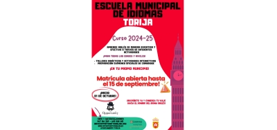 MATRÍCULA ABIERTA PARA DE LA E.M. DE IDIOMAS DE TORIJA