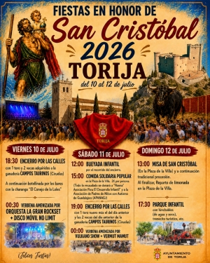PROGRAMA DE FIESTAS DE SAN CRISTÓBAL 2026 EN TORIJA