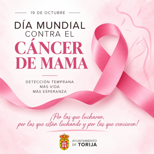 TORIJA SE ILUMINA DE ROSA POR EL DÍA MUNDIAL CONTRA EL CÁNCER DE MAMA