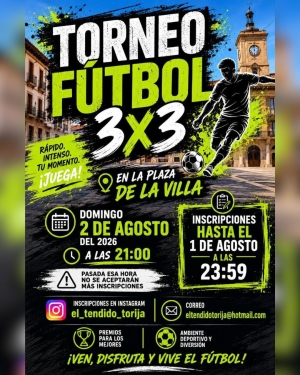 EL FÚTBOL 3X3 LLEGA AL VERANO CULTURAL DE TORIJA CON UNA NOCHE DE DEPORTE Y DIVERSIÓN