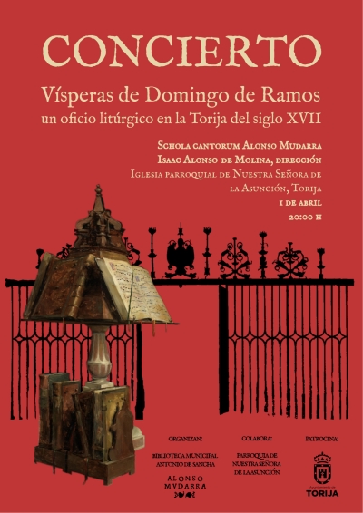 CONCIERTO: Vísperas de Domingo de Ramos, un oficio litúrgico de la Torija del siglo XVII