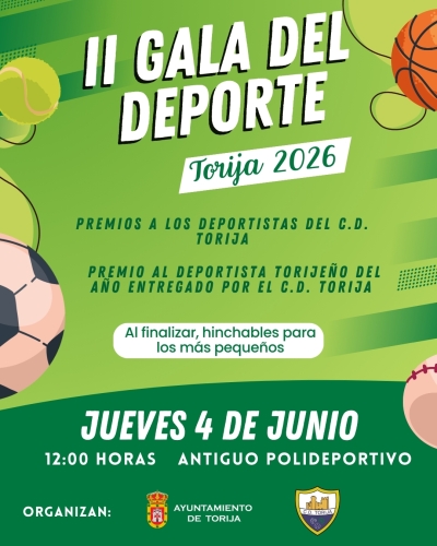 TORIJA CELEBRARÁ SU II GALA DEL DEPORTE EL 4 DE JUNIO