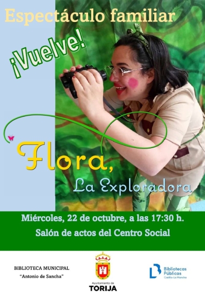 VUELVE FLORA, LA EXPLORADORA: UNA AVENTURA EN FAMILIA EN LA BIBLIOTECA MUNICIPAL