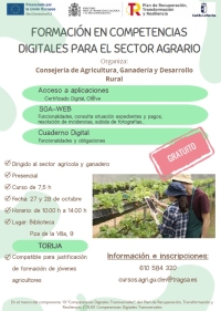CURSO GRATUITO PARA FORMAR AL SECTOR AGRARIO EN COMPETENCIAS DIGITALES CLAVE
