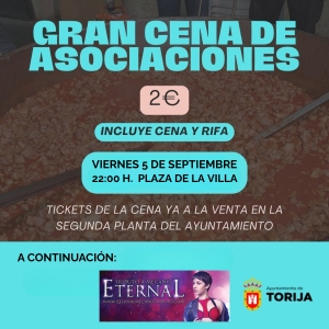 YA ESTÁN A LA VENTA LOS TICKETS PARA LA GRAN CENA DE ASOCIACIONES Y LA COMIDA SOLIDARIA
