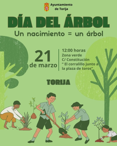 TORIJA CELEBRA EL DÍA DEL ÁRBOL 2026 UNIENDO NATURALEZA Y FAMILIA CON LA INICIATIVA "UN NACIMIENTO, UN ÁRBOL"