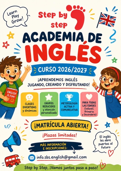 STEP BY STEP CONTINÚA EN TORIJA CON SUS CLASES DE INGLÉS DURANTE EL CURSO 2026/2027