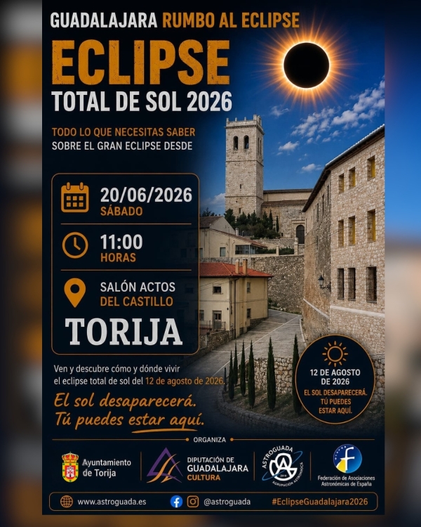 TORIJA RUMBO AL ECLIPSE: CHARLA INFORMATIVA SOBRE EL ECLIPSE TOTAL DE SOL DE 2026