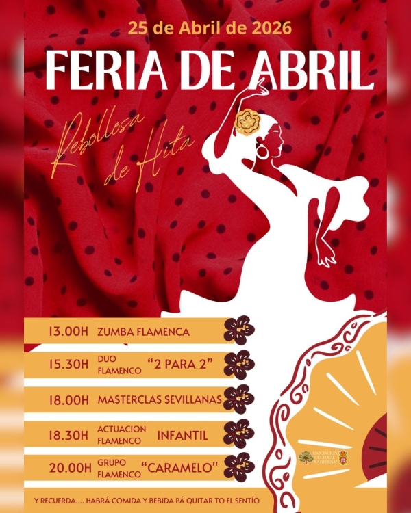 REBOLLOSA DE HITA CELEBRARÁ SU FERIA DE ABRIL CON FLAMENCO, BAILE Y BUEN AMBIENTE GRACIAS A LA ASOCIACIÓN CULTURAL "LA DEHESA"