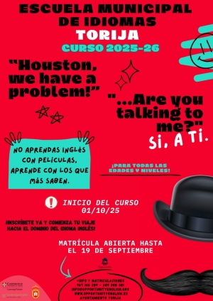 MATRÍCULA ABIERTA HASTA EL 19 DE SEPTIEMBRE DE LA ESCUELA MUNICIPAL DE IDIOMAS DE TORIJA