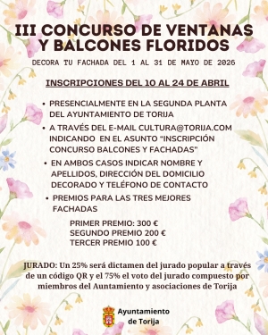 III CONCURSO DE BALCONES Y VENTANAS DECORADAS CON FLORES - MAYO 2026