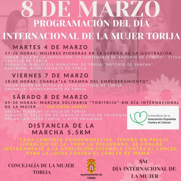 🩷🩷PROGRAMACIÓN ACTOS POR EL DÍA INTERNACIONAL DE LA MUJER - 8M-🩷🩷