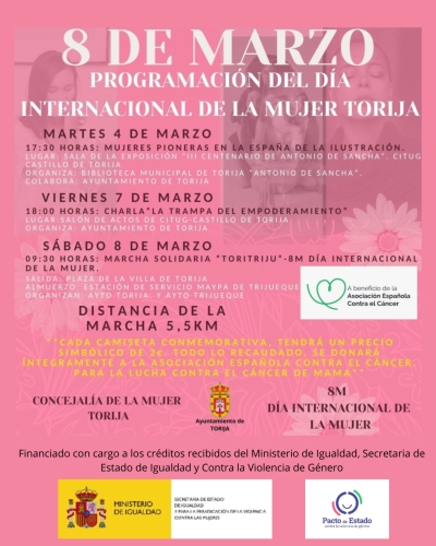 🩷🩷PROGRAMACIÓN ACTOS POR EL DÍA INTERNACIONAL DE LA MUJER - 8M-🩷🩷