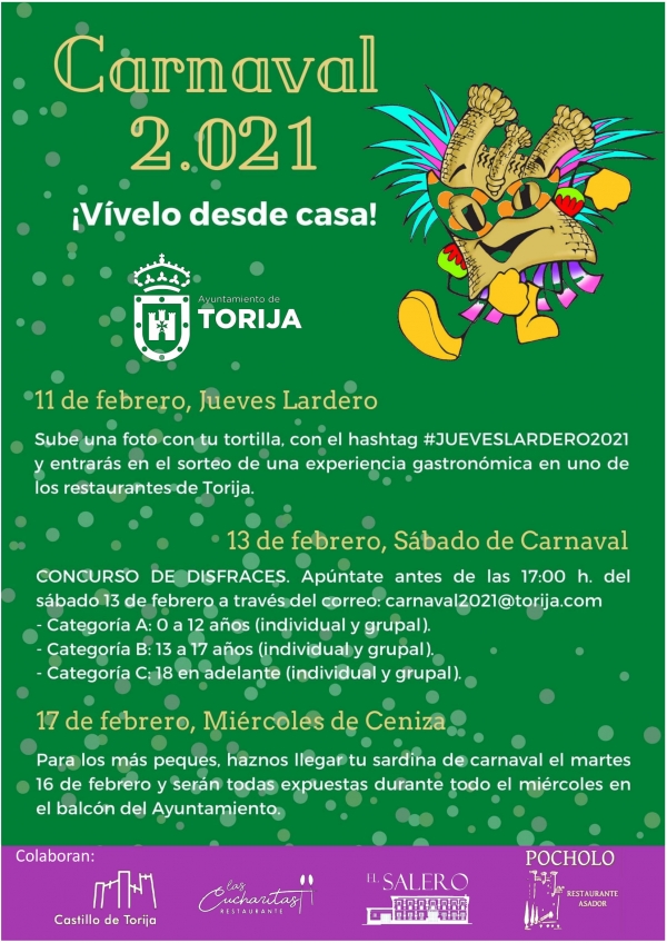 EL CARNAVAL 2.021 SE VIVIRÁ DESDE CASA.