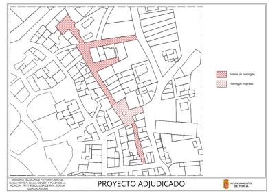 SE ADJUDICA EL CONTRATO DE OBRAS PÚBLICAS PARA LA PAVIMENTACIÓN DE LA CALLE HONDA, CALLE COLÓN Y PLAZA DE LA ACACIA DE REBOLLOSA DE HITA POR CERCA DE 95.000 EUROS