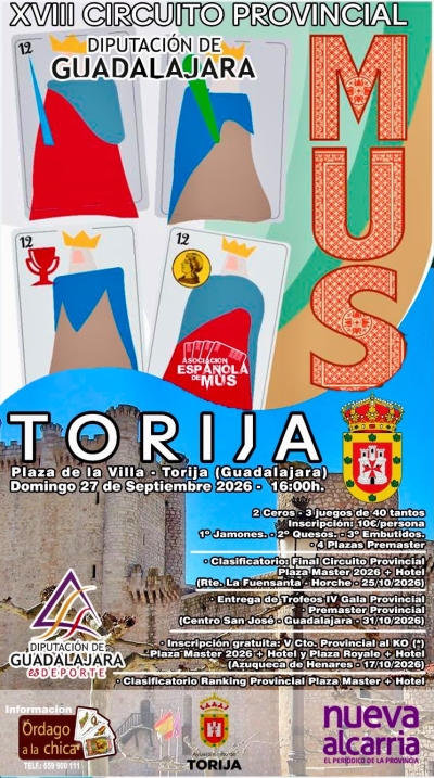 TORIJA SE SUMA AL CIRCUITO PROVINCIAL DE MUS DE LA DIPUTACIÓN DE GUADALAJARA