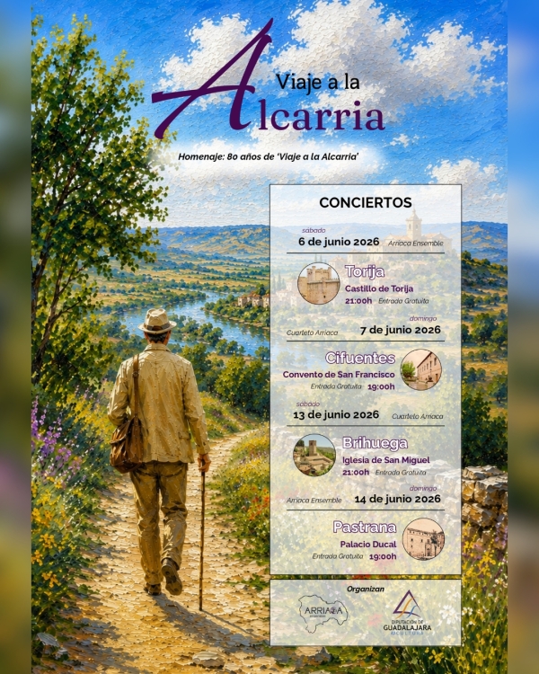 LA DIPUTACIÓN DE GUADALAJARA INICIA LOS ACTOS DE CONMEMORACIÓN DE LOS 80 AÑOS DEL "VIAJE LA ALCARRIA" DE CELA CON UN ACTO EN TORIJA ENTRE MÚSICA, LITERATURA Y FOTOGRAFÍA