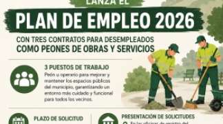 EL AYUNTAMIENTO DE TORIJA LANZA EL PLAN DE EMPLEO 2026 CON TRES CONTRATOS PARA DESEMPLEADOS COMO PEONES DE OBRAS Y SERVICIOS
