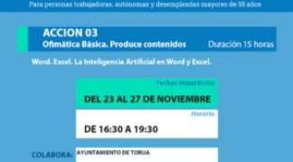 CURSO DE INFORMÁTICA PARA MAYORES DE 55 AÑOS: OFIMÁTICA BÁSICA E INTELIGENCIA ARTIFICIAL