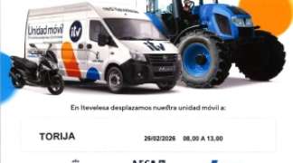 ITEVELESA ACERCA LA ITV A TORIJA Y REBOLLOSA DE HITA PARA CICLOMOTORES Y VEHÍCULOS AGRÍCOLAS
