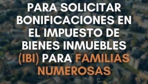 ABIERTO EL PLAZO PARA QUE LAS FAMILIAS NUMEROSAS DE TORIJA SOLICITEN BONIFICACIONES EN EL IBI