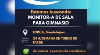 SE BUSCA MONITOR/A PARA EL GIMNASIO MUNICIPAL DE TORIJA