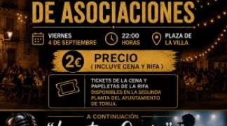 YA ESTÁN A LA VENTA LOS TICKETS PARA LA GRAN CENA DE ASOCIACIONES Y LA COMIDA SOLIDARIA