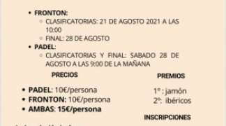 II TORNEO DE PÁDEL Y FRONTÓN