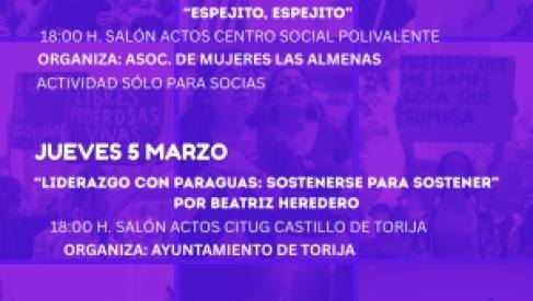 TORIJA ANUNCIA LA PROGRAMACIÓN ESPECIAL POR EL DÍA INTERNACIONAL DE LA MUJER