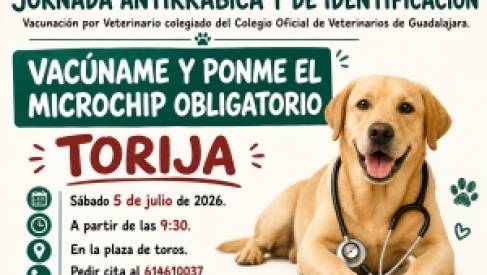 TORIJA ACOGE UNA NUEVA CAMPAÑA DE VACUNACIÓN ANTIRRÁBICA E IDENTIFICACIÓN DE MASCOTAS