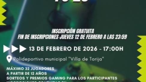 TORIJA ORGANIZA UN TORNEO DE CARNAVAL DE ESPORTS FC26 CON INSCRIPCIÓN GRATUITA Y PREMIOS GAMING