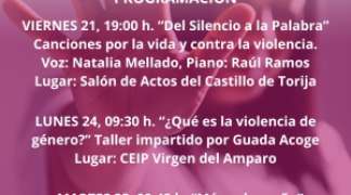 TORIJA CONMEMORA EL DÍA INTERNACIONAL DE LA ELIMINACIÓN DE LA VIOLENCIA CONTRA LA MUJER CON LA PROGRAMACIÓN DE TRES ACTOS